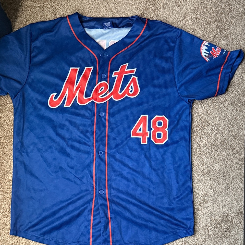 Blue Mets Baseball Jersey